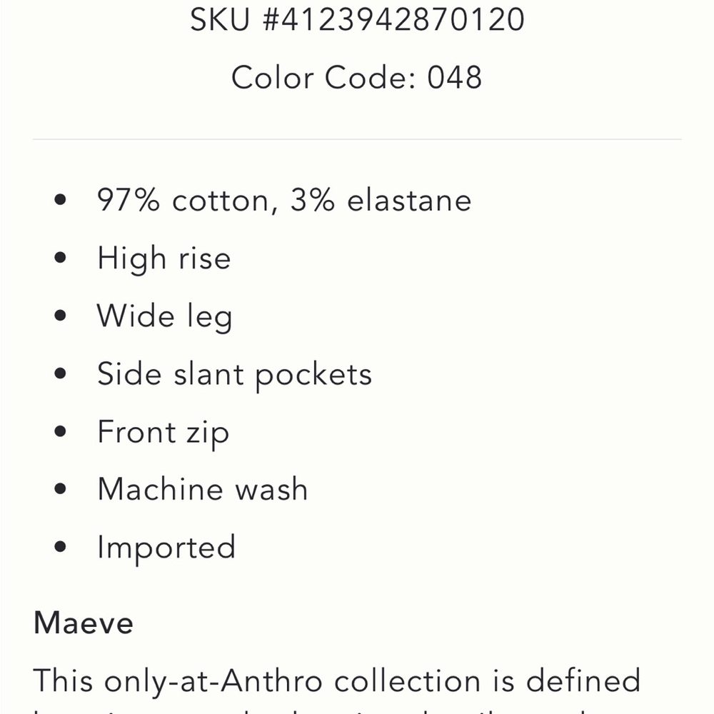 Maeve A-Line Palazzo Pants new without tags size 8 - Picture 5 of 7